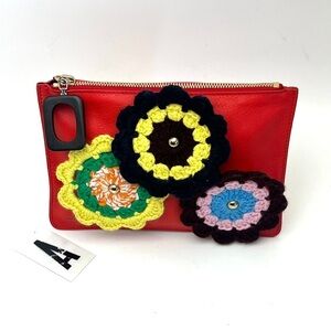 J.W.ANDERSON Daisies Calfskin Leather Pouch